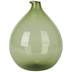 گلدان شیشه ای سبز Blomkulla سوئدی Kjell Blomberg Gullaskruf ، 1960