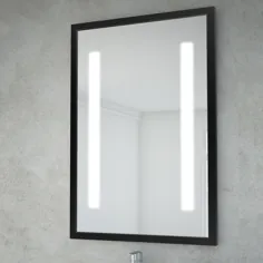 مجموعه Retro آینه حمام LED // 23 "x 35" // مشکی