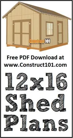 نقشه های 12x16 Shed - طراحی شیروانی - سازه 101