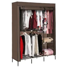 جا رختی قابل حمل ذخیره سازی رک لباس و کمد لباس با قفسه های 50x17x68 "- Walmart.com
