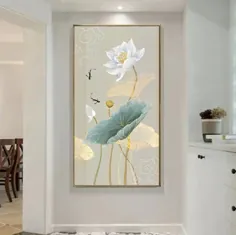 هنر دیواری آسیایی بوم گل لوتوس چاپ بوم با کیفیت HD |  اتسی