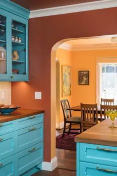 آشپزخانه Bold Turquoise-الهام گرفته از سفر