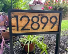 تعداد خانه سهام |  علامت شماره خانه چوبی اصلاح شده برای باغ |  خانه مزرعه نشانی حیاط |  مجری