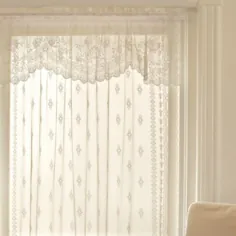 Downton Abbey® Milady Collection تابلو پرده پنجره توری و Valance در کرم |  حمام تختخواب و فراتر از آن