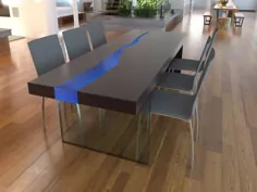 من یک میز چوبی درست کردم که وقتی شخصی وارد اتاق می شود روشن می شود