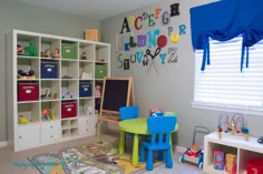 اتاق خواب و اتاق بازی با الهام از رنگ آمیزی دیزنی و داستان اسباب بازی - مهد کودک پروژه
