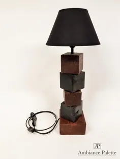 لامپ چوبی / لامپ / چراغ چوبی پالت بازیافت شده