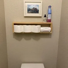 قفسه جعبه چوبی شناور قفسه قفسه قفسه دیوار قفسه حمام |  اتسی
