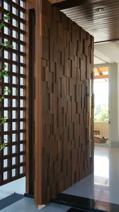 45 ایده برتر و زیبا برای طراحی درب چوبی