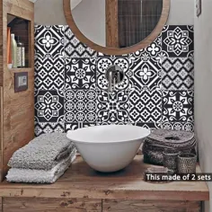 18.32 دلار آمریکا | کاشی های Yanqiao مراکش برچسب دیواری سنتی Talavera حمام آشپزخانه Decal Art Decor Art Peel and Stick ضد آب 10 قطعه / ست | برچسب های دیواری |  - AliExpress