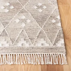 فرش طبیعی / عاجی پشمی دست ساز پارچه ای Greeson هندسی
