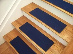 آج های راه پله فرش اساسی - سبک بربری - رنگ آبی - اندازه 24 "x 8" - مجموعه های 4 ، 7 ، 13 یا 15