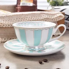 13.96 US $ 23٪ تخفیف | NOOLIM 200ml Europe Rainbow Bone China Coffee Cup Disacer Set Creative Ceramic Cup Advanced Porcelain Tea Cup Valentine | فنجان قهوه و بشقاب بشقاب |  - AliExpress