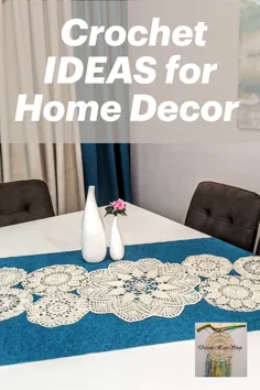 ایده های جالب برای HOME DECOR توسط DreamsHopeShop.  سفره قلاب بافی و دونده های میز مخصوص خانه