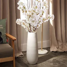 شاخه های شکوفه های گیلاس مصنوعی Yinhua گل های ساقه ابریشم بلند گل های جعلی برای عروسی در منزل (شکوفه های گیلاس ، بسته 3)