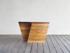 میز کناری مدرن چوبی جدول جانبی میز کنار چوبی مصنوعی |  اتسی