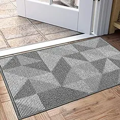 فرش ورودی درب داخلی DEXI ، فرش ورودی خاک در برابر جذب جاذب ضد لغزش ، تشک درب طبقه داخلی با مشخصات کم و قابل شستشو 24 "x36"