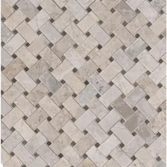 MSI Tundra Grey Basket Weave 12 in. 12 x. in 10 x 10 mm Tiled Marza Mosaic Tile (10 فوت مربع / مورد) -TUNGRY-BWP - The Home Depot