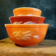 RESERVED FOR J: Autumn Harvest Pyrex Nesting / Mixing Bowls |  اتسی