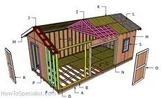 طرح های 12x24 Shed - برنامه های رایگان DIY |  HowToSpecialist - چگونه می توان برنامه های DIY را گام به گام ساخت