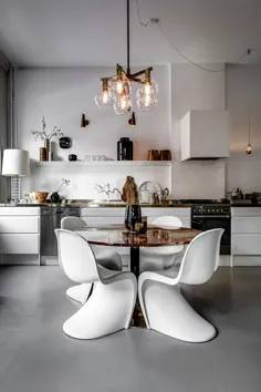 furniture مبلمان غیر معمول و جزئیات طلا در طراحی آپارتمان مدرن اسکاندیناوی (87 кв. м)〛 ◾ عکس ◾ ایده as طراحی
