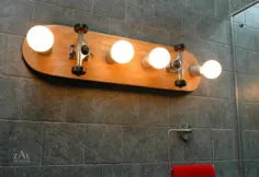 چراغ روشنایی حمام Vanity Light Skateboard.  چراغ دیواری.  |  اتسی