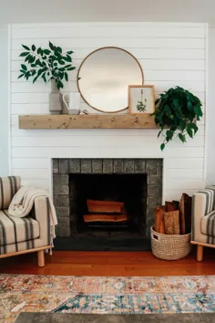 Shiplap Fireplace و DIY Mantle (Ditched the Old Traditional) - تودرتو با گریس