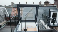 Rooflight دسترسی سقف لولایی Skydoor - چشم انداز شیشه ای