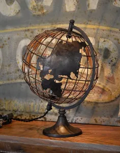لامپ کره زمین - گلوب جهانی - سبک - با کیفیت - لامپ رومیزی - لامپ میز - لامپ زمین - نقشه جهانی - لامپ نقشه