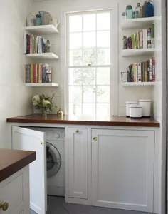 15 راه هوشمندانه برای پنهان کردن ماشین لباسشویی و خشک کن در خانه