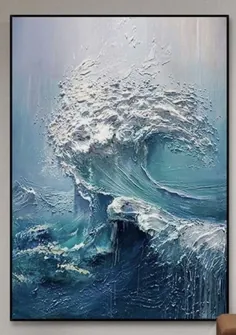 نقاشی موج دریا