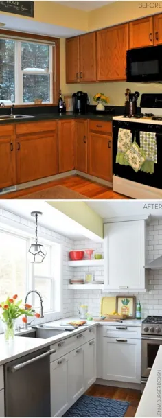 قبل و بعد از تغییرات در آشپزخانه