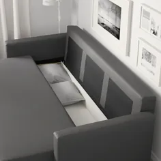 مبل خوابیده FRIHETEN ، Skiftebo خاکستری تیره - IKEA