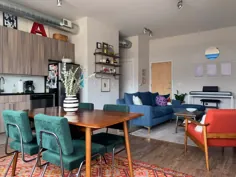 این آپارتمان شیکاگو ترکیبی کامل از مدرن ، کلاسیک ، التقاطی و رنگارنگ است