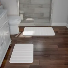 فرش حمام خانگی هاستینگز ست-دو قطعه مموری فوم حمام حمام-راه راه میکرو الیاف ضد لغزش ضد لغزش برای حمام یا آشپزخانه توسط Hastings Home