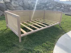 DIY Cane Daybed CB2 Dupe |  عسل خانه ساخته شده