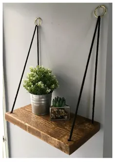 قفسه طناب - قفسه آویز - حلقه های برنجی آنتیک - قفسه های تخته داربست - قفسه طناب روستایی - قفسه چوبی - قفسه گیاه - نمایش گیاه
