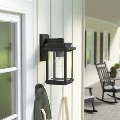 Laurel Foundry Modern Farmhouse Persil Outdoor Lantern Lantern ثابت: سیاه و سفید
