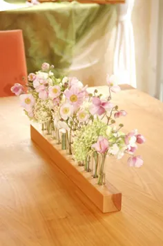 گلدان چوبی و گلدان مصوب برای مهمانی عروسی |  اتسی