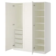 کمد لباس PAX ، سفید ، برگسبو سفید ، 59x23 5 / 8x79 1/4 "- IKEA