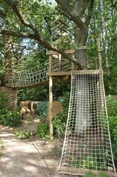 بهترین ایده های بچه های 25+ Treehouse در #playgroundbackyarddiy ، # ایده # کودکان #NaturalPlaygorundIdea ...