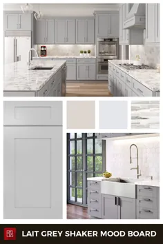 تخته خلق و خوی آشپزخانه Lait Grey Shaker - CabinetSelect.com