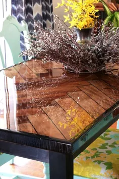 میز چوبی شاه ماهی با پاهای مخروطی {Reality Daydream}