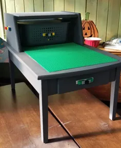 میز DIY Mid Century تبدیل شده به میز مدرن لگو