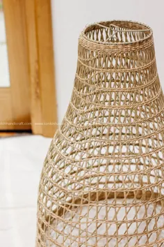 آویز نور آباژور BEO Round Seagrass Handicrafthandmade |  اتسی