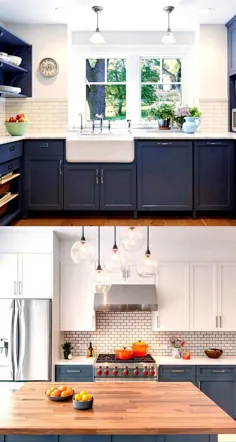 25 رنگ کابینت آشپزخانه زرق و برق دار و رنگ های ترکیبی رنگ