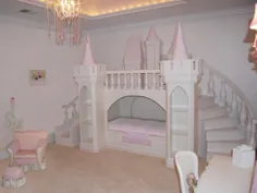 ایده های اتاق خواب پرنسس کودک نوپا.  تختخواب قلعه رویایی برای شاهزاده خانم بسیار کوچک