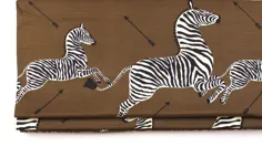 سایه های رومی Scalamandre Zebras نشان داده شده در Safari Brown-came |  اتسی