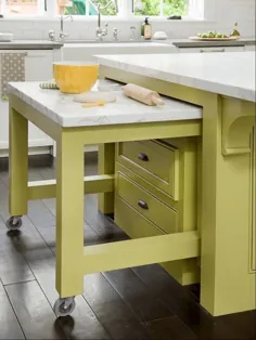 مدل آشپزخانه ساده با میز مخفی