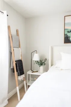آثار هنری برای سبک مینیمالیست مدرن + یک ظاهر طراحی اتاق خواب مهمان